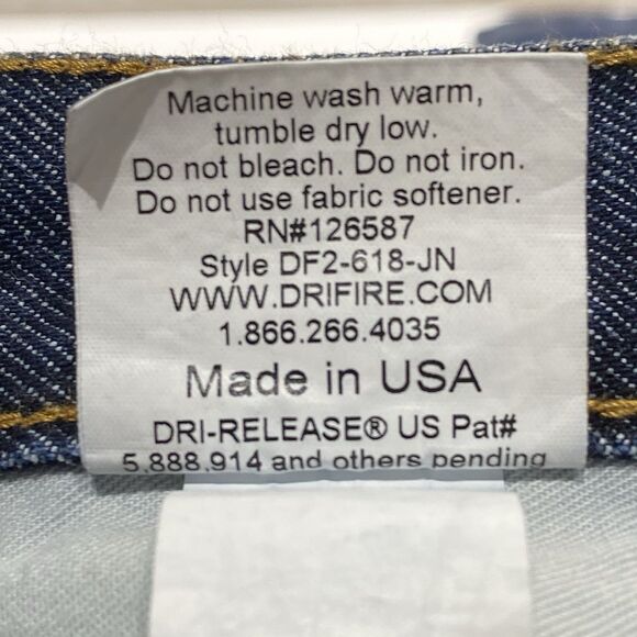 Drifire FR Jeans Men’s 36x34 Blue Denim CAT2 Fire Resistant Made in USA Workwear - Picture 8 of 8